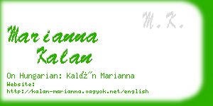 marianna kalan business card